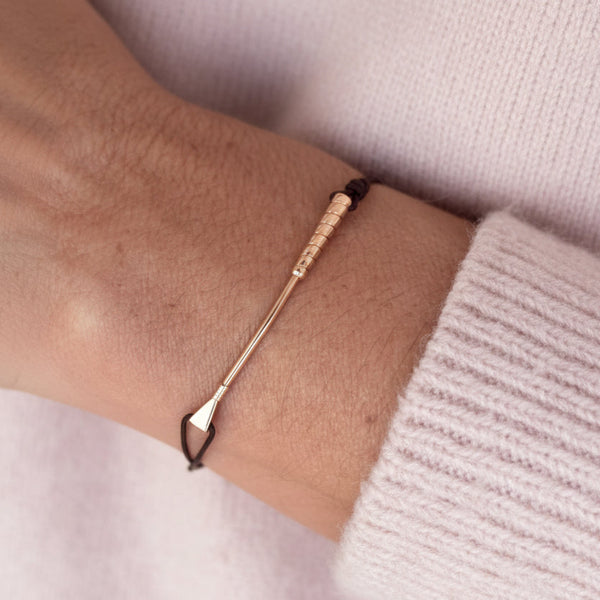 Course Hippique - Bracelet Baton de Jockey, doré à l'or rose Majoa Paris 🇫🇷